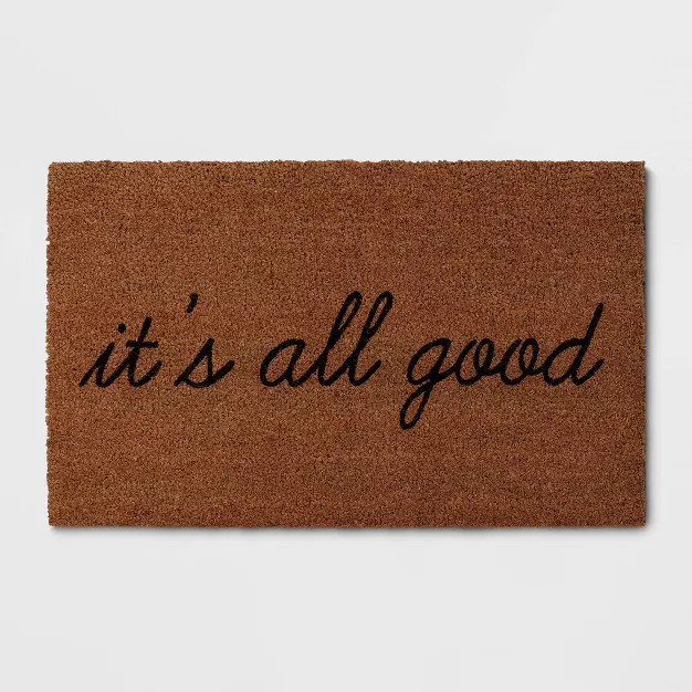 1'6"x2'6" Natural Printed Rug Black - Threshold™ | Target