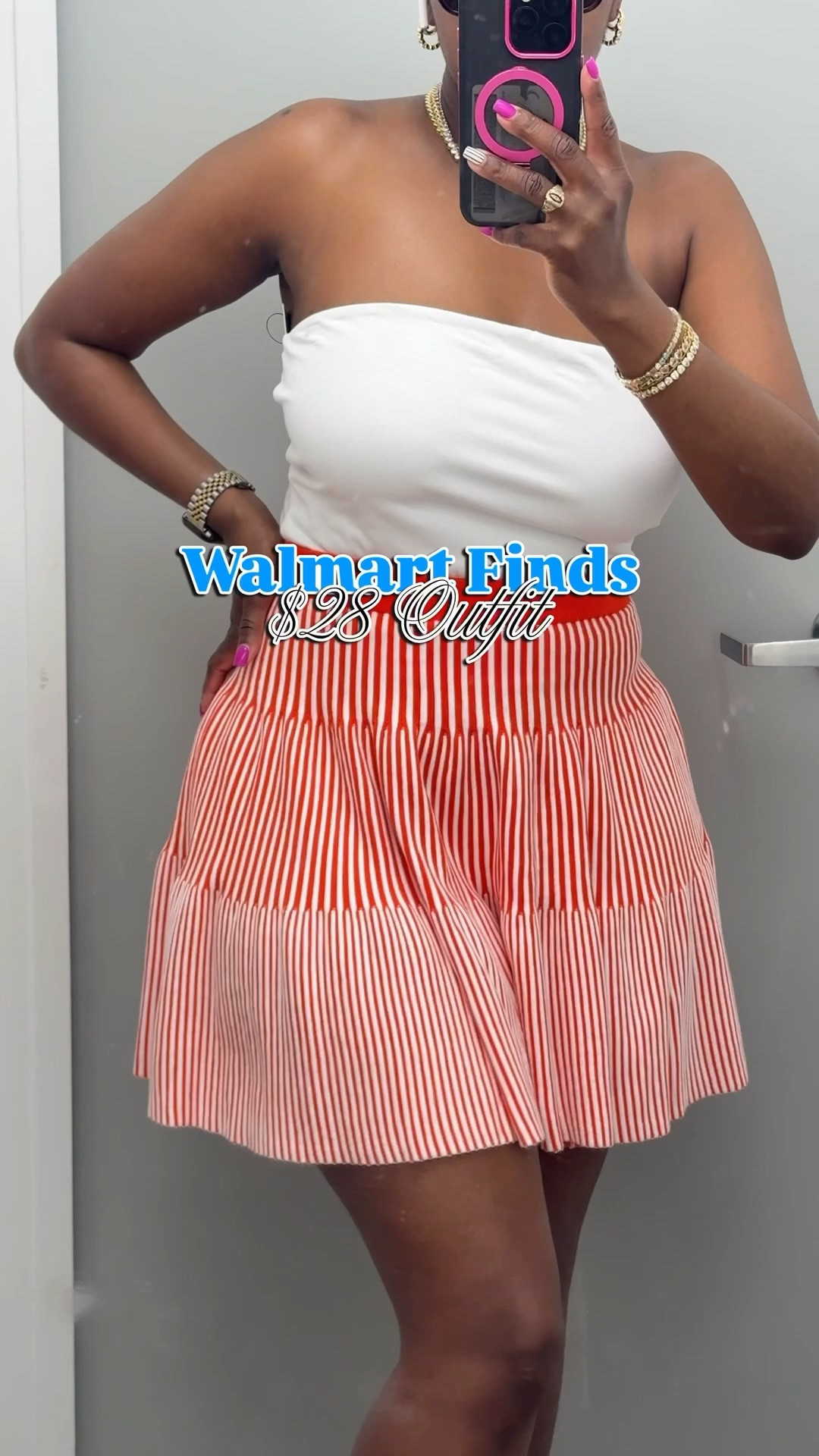 The red pleated skirt and a white tube top for $28, absolutely!

#LTKootd #LTKSeasonal #LTKgrwm