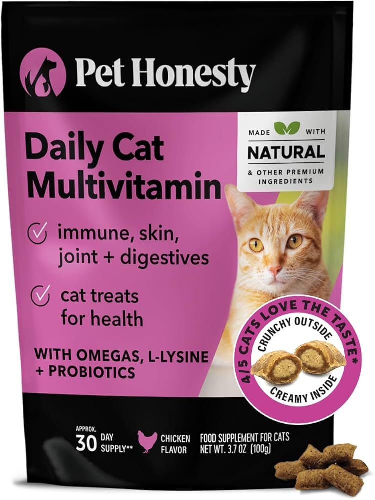 Pet Honesty Cat Multivitamin Chews - Cat Treats for Health + Immune, Cat Joint Support, Skin & Co... | Amazon (US)