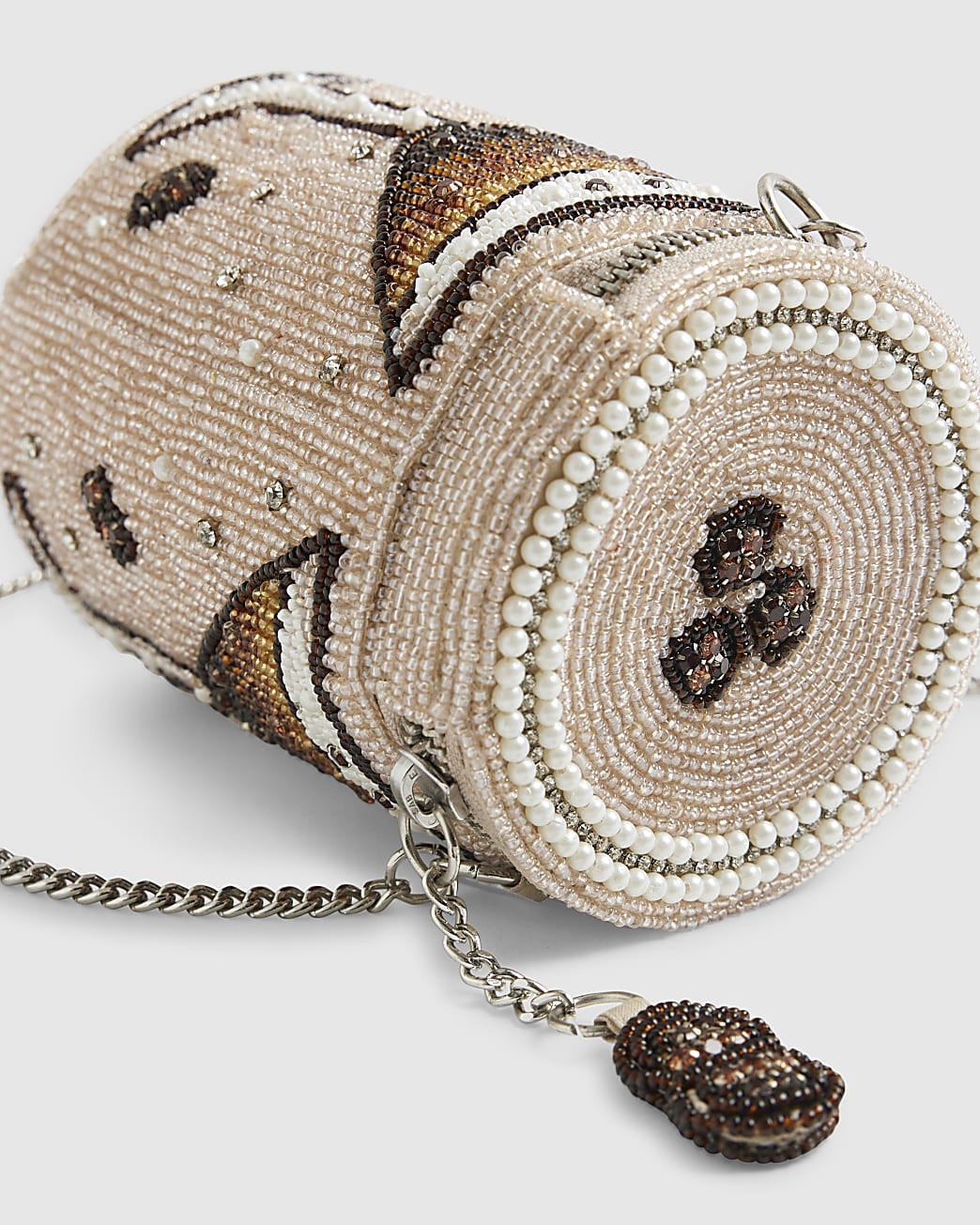 Brown Espresso Martini Beaded Bag | River Island UK & IE