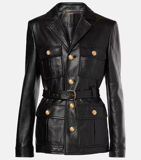Belted leather jacket | Mytheresa (US/CA)