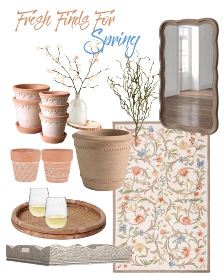 Ready for Spring, when we get to start sampling the outdoors again. 

Nothing like simply stunning new statement terra cotta clay pots (the stacked  pots are spectacular — even better in person). 

How about a new rug to bring the Spring indoors? Spring branches?

Lovely textured trays

And stemless wine glasses (from Libby, but no one would guess it)

#springhome 

#LTKhome #LTKSeasonal