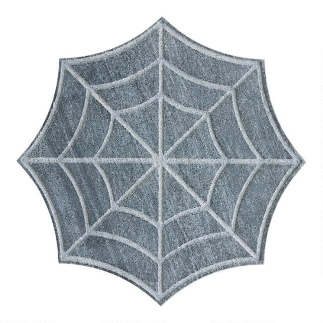 Gray Marble Spiderweb Cheese Board | World Market