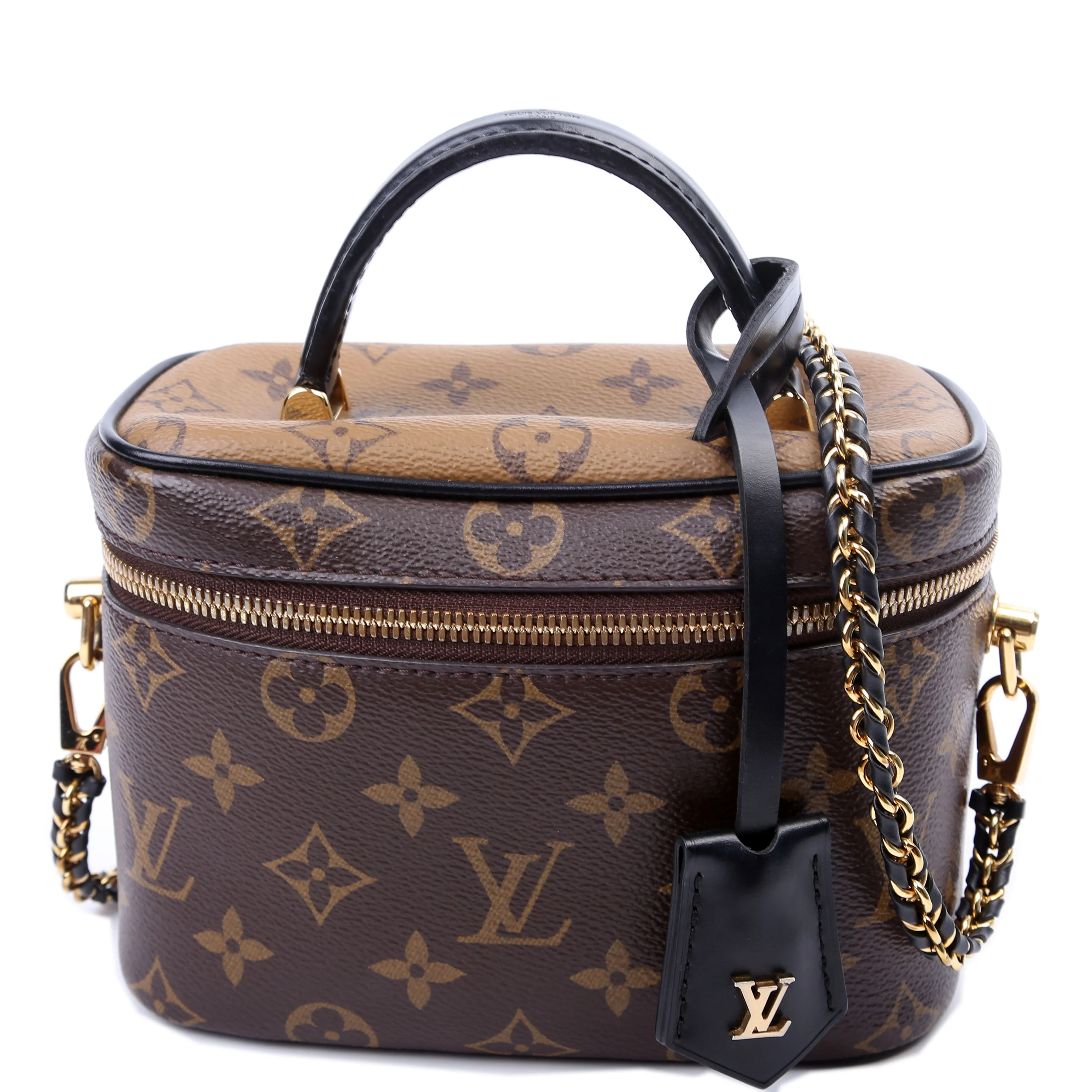 Vanity PM Reverse Monogram Black | Keeks Designer Handbags