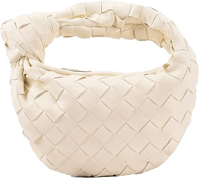 LIBOOI Woven Knotted Handbag, Dumpling Clutch Bag PU Leather Woven Hobo Bags for Women | Amazon (UK)