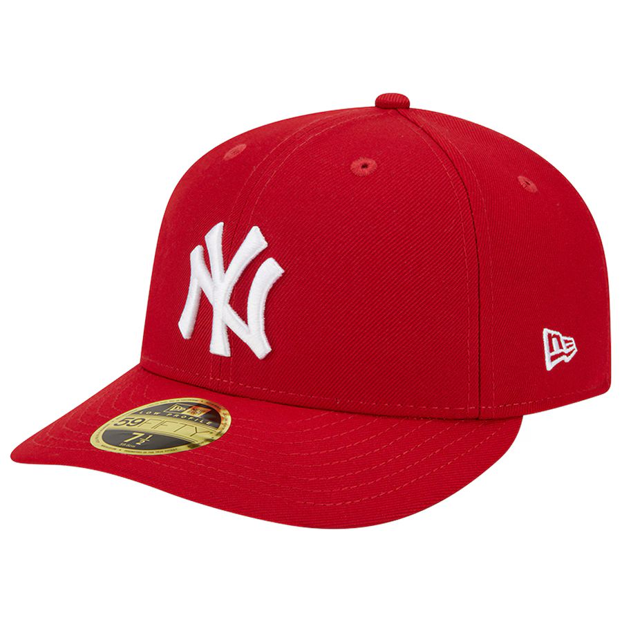 New York Yankees New Era Low Profile 59FIFTY Fitted Hat - Scarlet | Lids