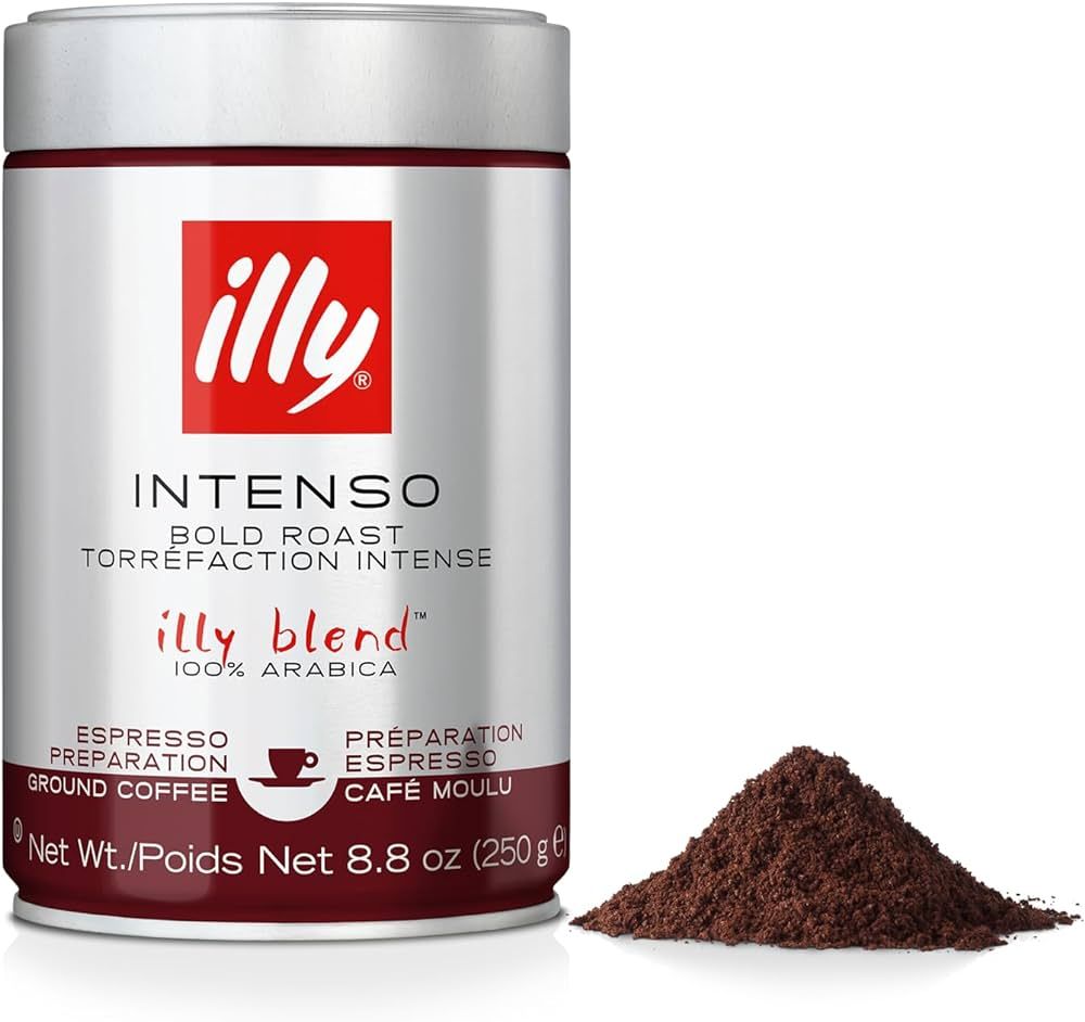 illy Ground Coffee Espresso - 100% Arabica Coffee Ground – Intenso Dark Roast – Warm Notes of... | Amazon (US)