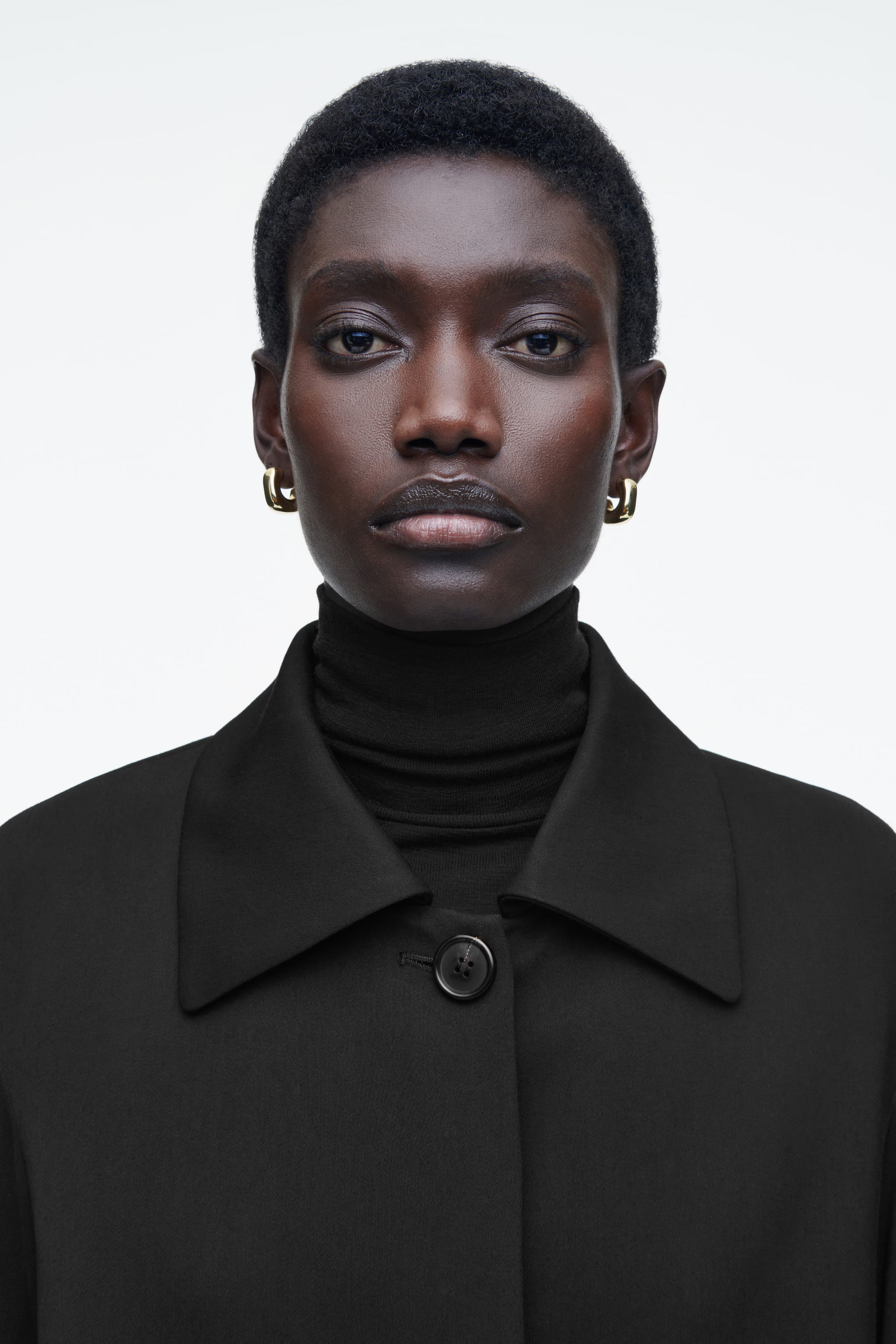 SINGLE-BREASTED CAR COAT - BLACK | COS US | COS (EU)