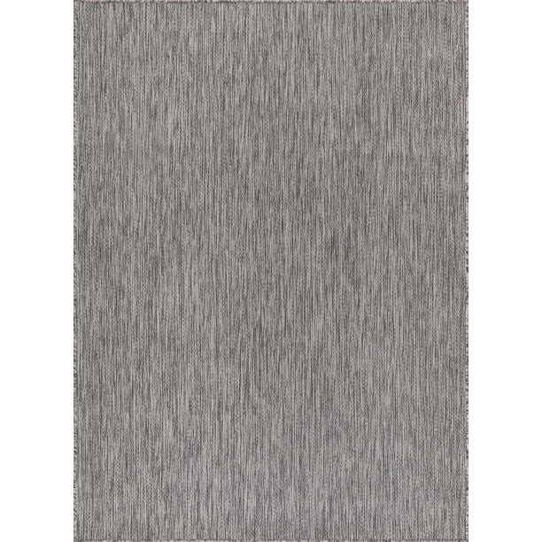 Beverly Rug Indoor/Outdoor Area Rugs, Waterproof Patio Porch Garden Carpet, Silver Gray, 8'x10' | Walmart (US)