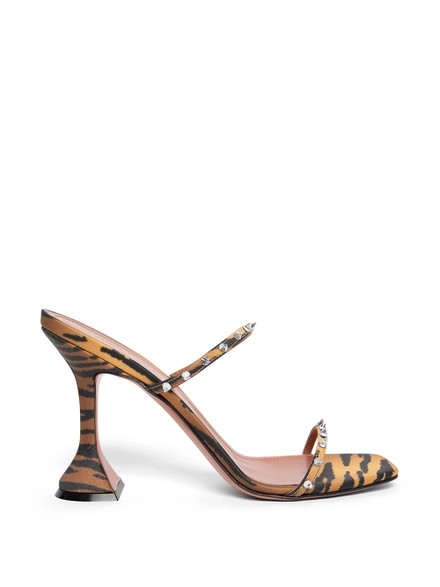 Karma Mini Spikes Tiger Print Sandal Brown | The Webster