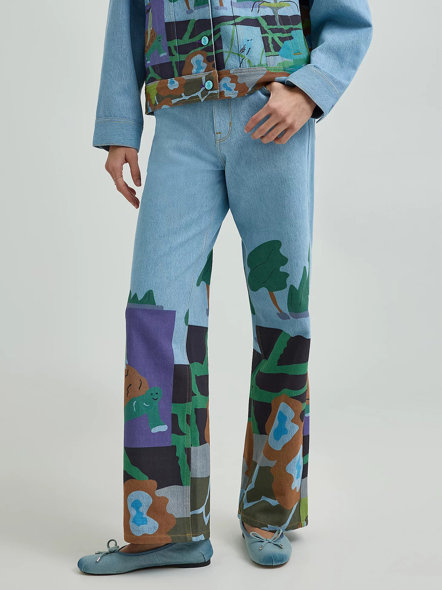 Women's Lee® x Ruohan Wang Rose Garden Print Wide Leg Jean | Lee Jeans