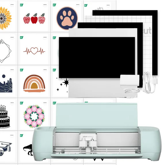 Cricut Explore 3 Smart Die-Cutting Machine Mint with $50 Digital Content | Walmart (US)