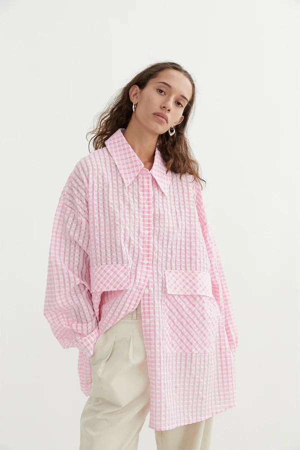 Knox Squared Shirt in Pink | Reliquia Collective & Blanca