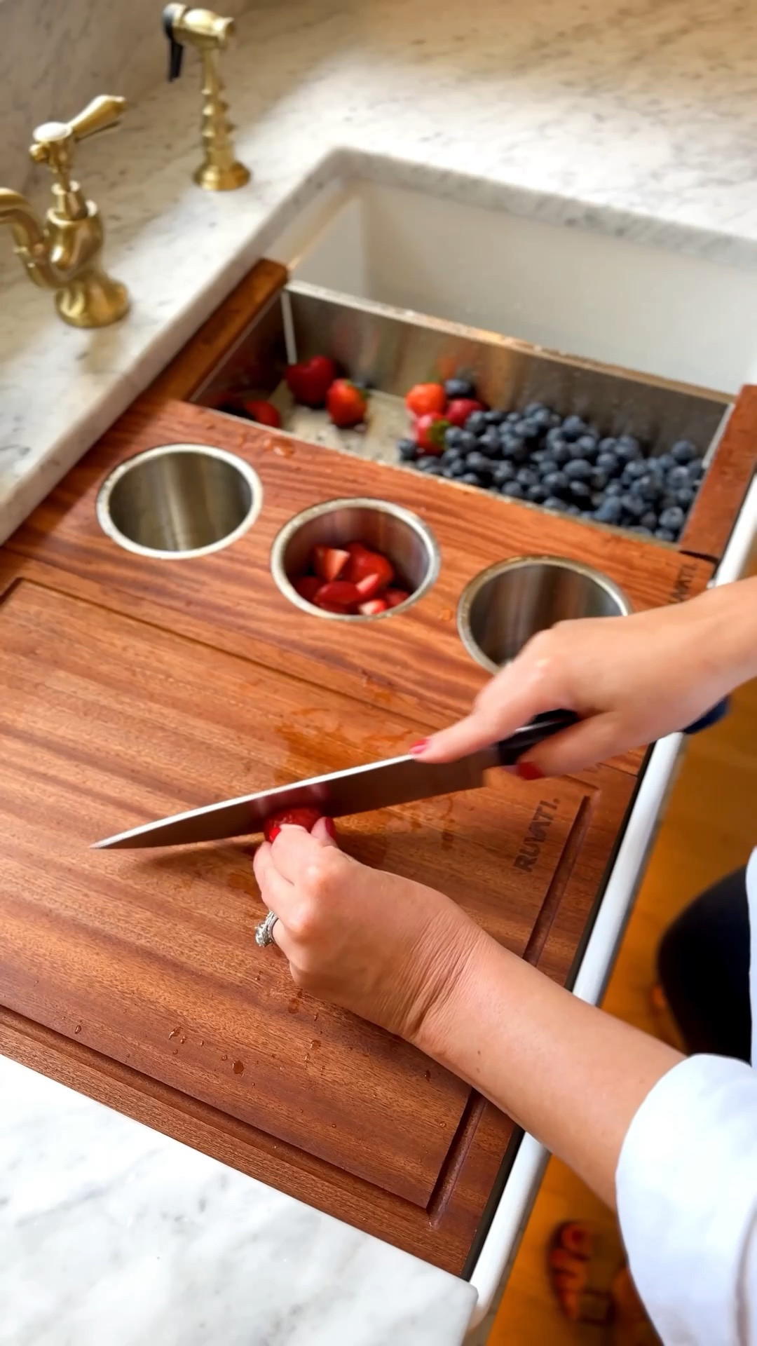 Dreaming of a kitchen that works harder for you? This farmhouse workstation sink from Ruvati is one of the best design decisions we made.

Here’s why I love it:
✔️ Built-in workstation accessories for chopping, rinsing + drying
✔️ A durable grid that protects the sink from scratches
✔️ A design that’s as functional as it is beautiful

Pin this for your kitchen remodel mood board — you’ll thank yourself later!

#LTKHome #LTKmorningroutine #LTKFamily