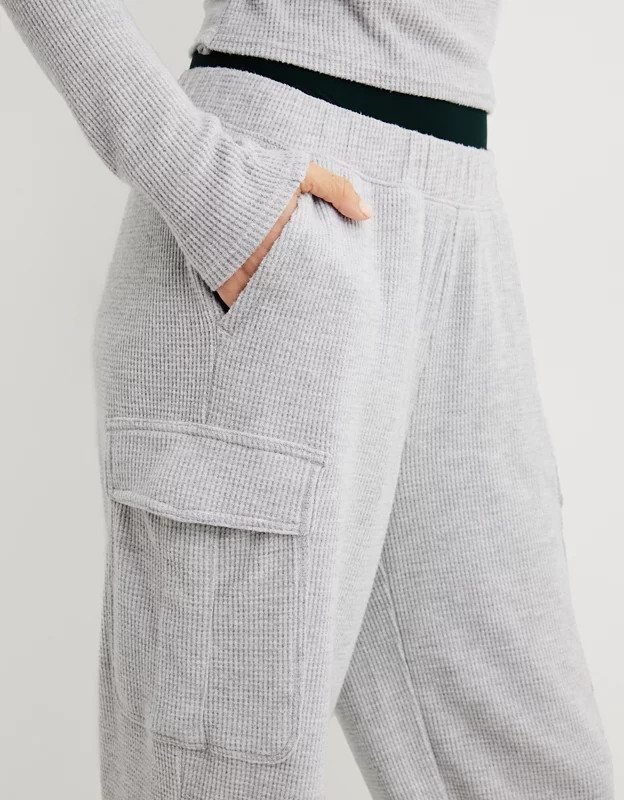 Aerie Traveler Waffle Cargo Jogger | Aerie