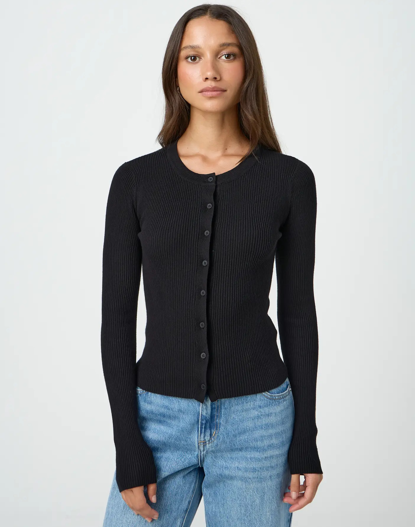 Ribbed Button Through Cardigan | Glassons (Australia)