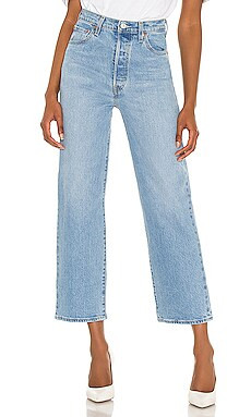 LEVI'S Ribcage Straight Ankle in Tango Gossip from Revolve.com | Revolve Clothing (Global)