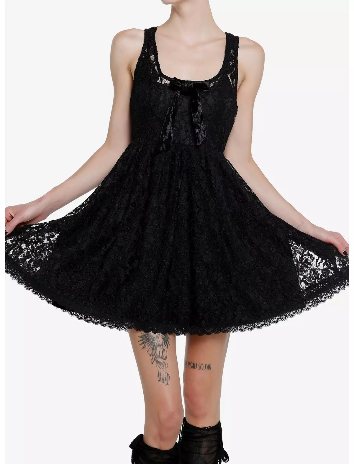Sweet Society Black Lace Bow Babydoll Dress | Hot Topic | Hot Topic