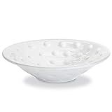 Mud Pie Raised Dot Centerpiece Serving Bowl, white, "3 1/2"" x 14"" dia" (46000152) | Amazon (US)