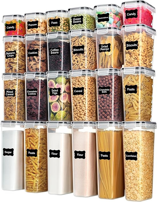 Airtight Food Storage Containers with Lids, Vtopmart 24 pcs Plastic Kitchen and Pantry Organizati... | Amazon (US)