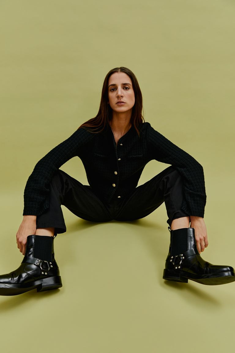 Short Textured-knit Cardigan | H&M (US + CA)