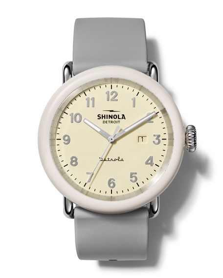 Shinola Men's Detrola The Pine Knob 43mm Silicone Watch | Neiman Marcus