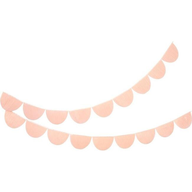 Peach Tissue Paper Scallop Garlands | Maisonette
