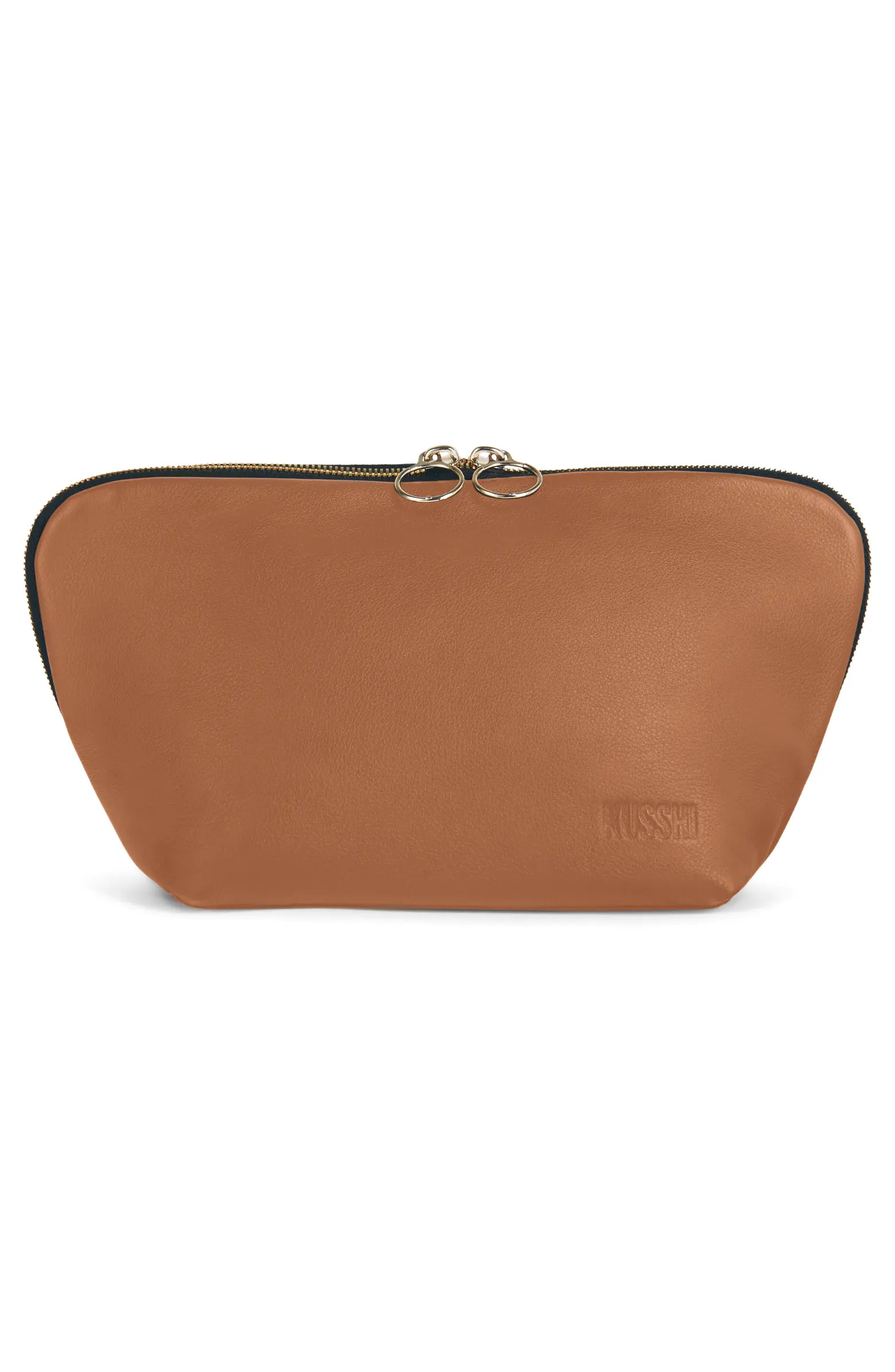 Signature Leather Makeup Bag | Nordstrom