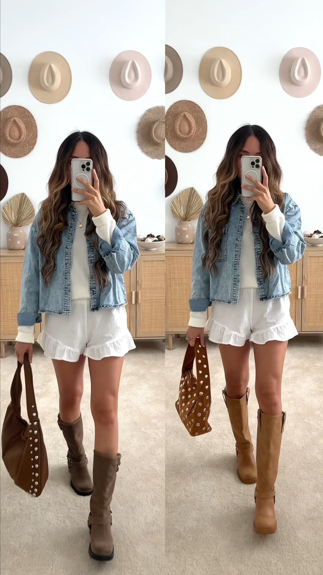 Spring outfit, spring outfits, spring outfit ideas, casual spring outfits, spring outfit 2025, spring outfits for women, spring 2025 outfit ideas, spring outfit ideas for women, spring outfit inspo, spring fashion 2025, spring brunch outfit, ruffle shorts, denim jacket, denim shirt, spring sweater, moto boots, motorcycle boots, spring boots, spring shoes, spring fashion trends, studded bag, studded tote, studded purse, Amazon fashion, Amazon finds, amazon fashion spring 2025, amazon bags, Amazon must haves, SHEIN, neutral fashion, neutral outfit

#LTKPetite #LTKSaleAlert #LTKShoeCrush #LTKItBag #LTKStyleTip #LTKFindsUnder50 #LTKFindsUnder100 #LTKTravel #LTKSeasonal #LTKVideo