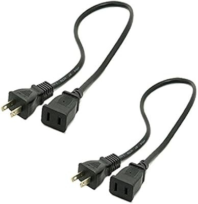 Toptekits 2-Pack USA Outlet Saver Power Extension Cord Cable 125V 15A 2-Prong 2 Outlets for NEMA ... | Amazon (US)