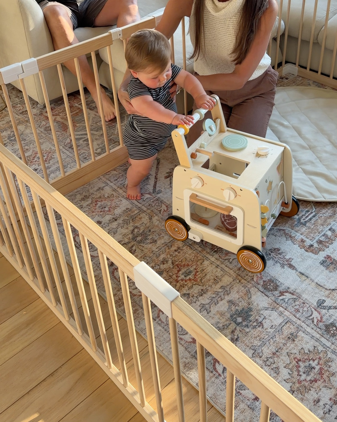 Shelton has been wanting to walk around more and more so we got him this little play kitchen/walker combo from Amazon and he has been loving it. This would make an amazing present for a first birthday! The wheels have a little piece that slows them down or allows them to roll faster, which is nice for a child who is just learning and still pretty unstable. 

It’s $65 but you can select the $9 off coupon and make it $56. Pricier for a baby toy in my opinion, but it does many different things and has features that will grow with your child as their interests and abilities change. 

#LTKBaby #LTKKids #LTKFamily