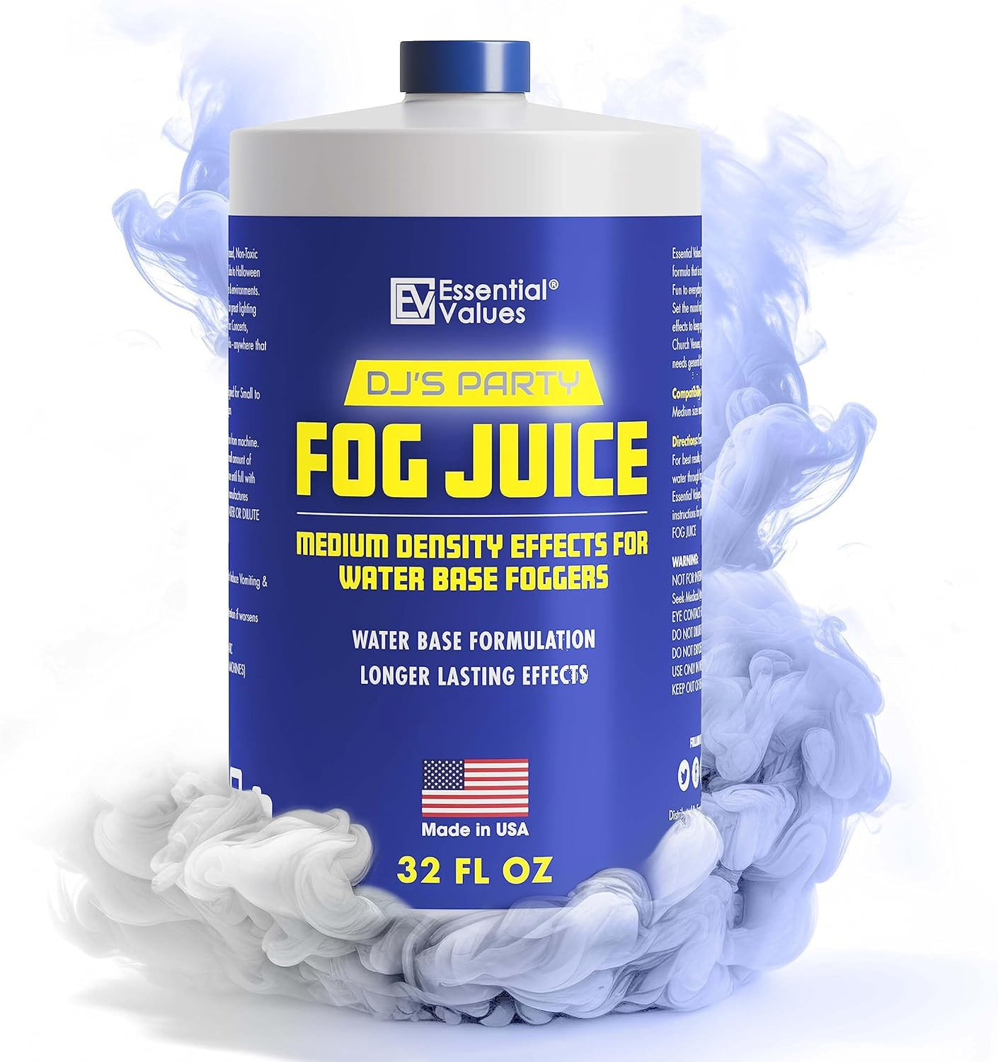 Essential Values Fog Machine Liquid - Fluid for Smoke Machine Fog - Long-Lasting Juice 32 Fl Oz -... | Amazon (US)