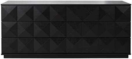 Safavieh Couture Home Patty Modern Black 6-drawer Dresser | Amazon (US)