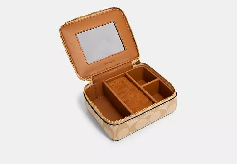 Large Jewelry Box In Signature Canvas | Coach Outlet CA