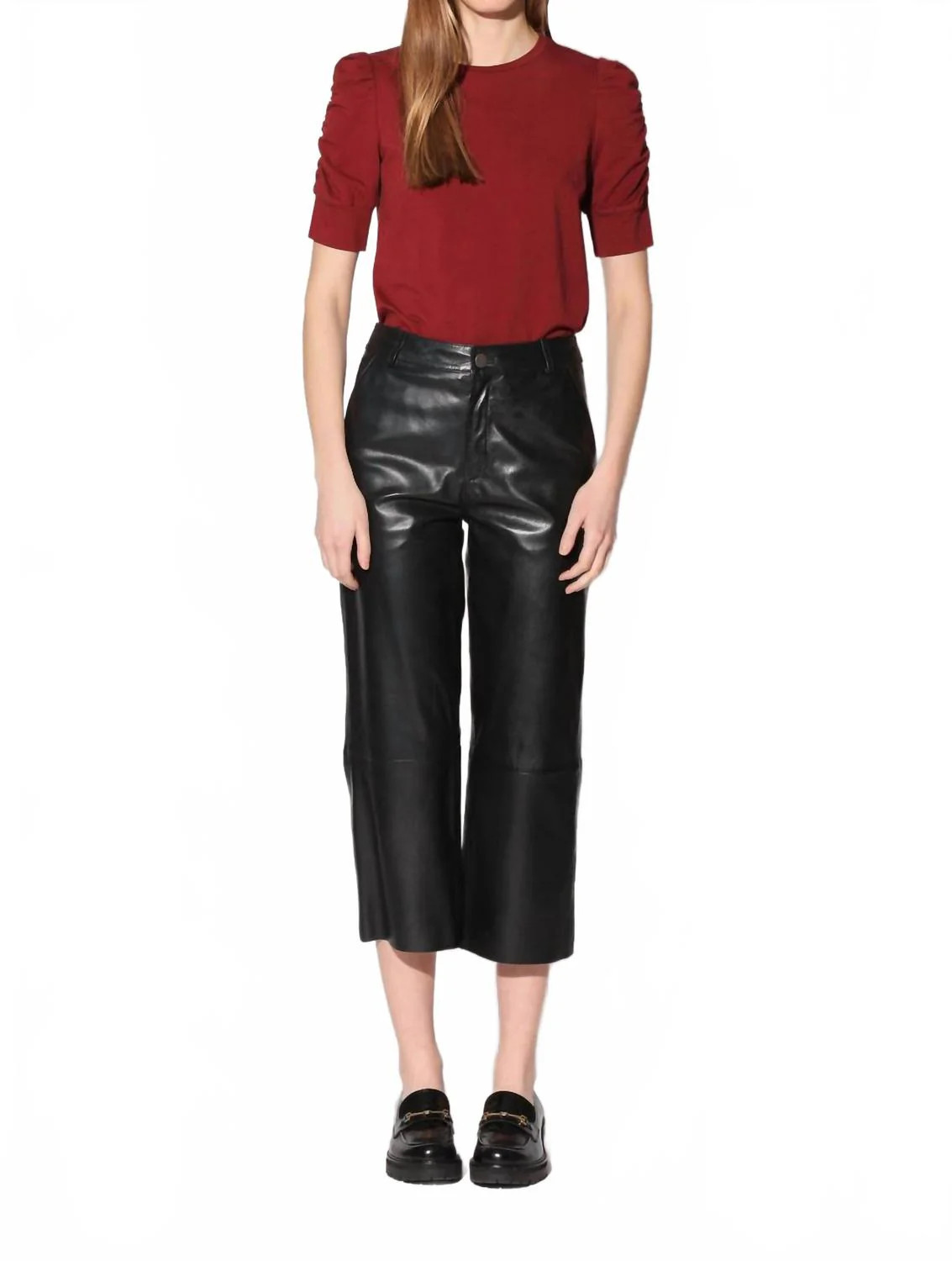 Venice Cropped Pants In Black | Shop Simon