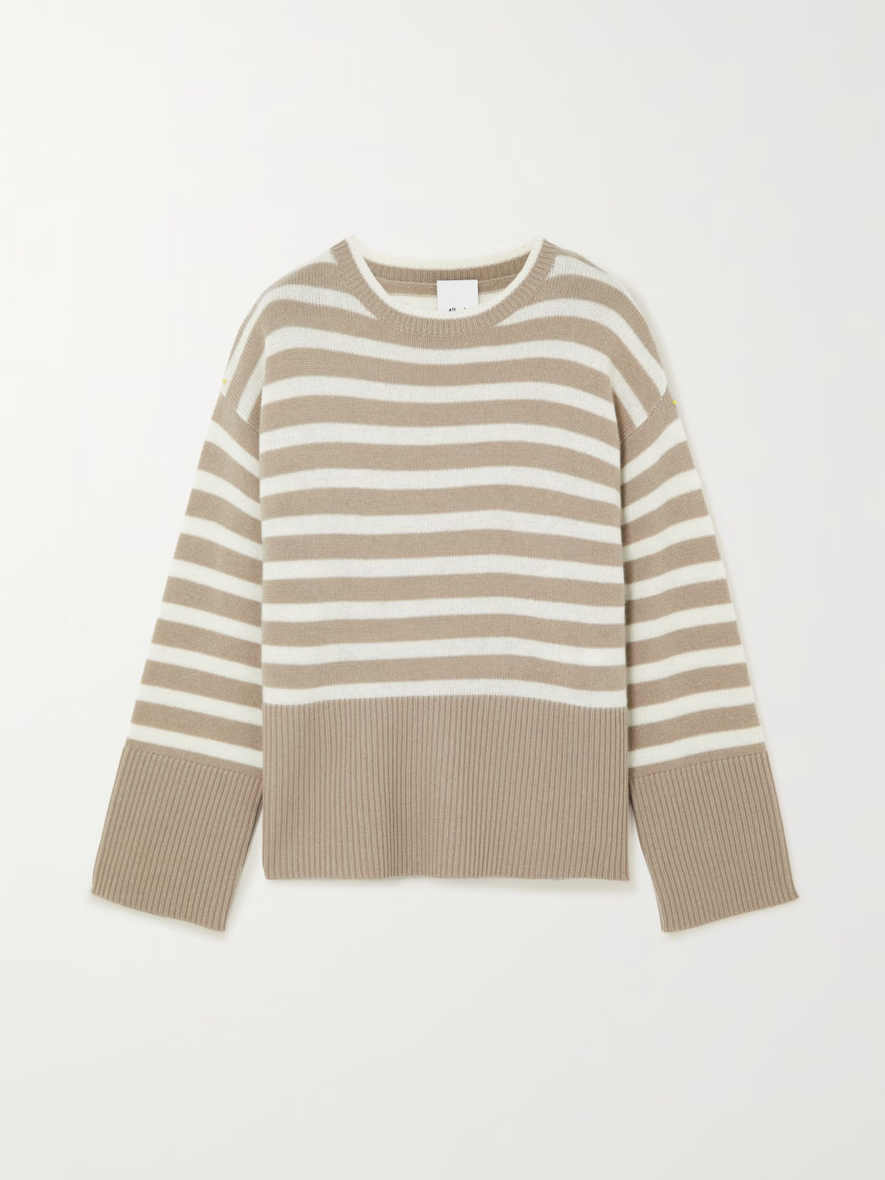 Allude - Striped Wool And Cashmere-blend Sweater - Neutrals | NET-A-PORTER (US)