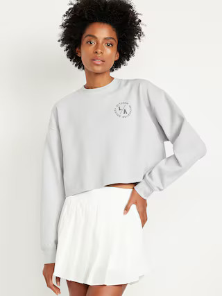 Dynamic Fleece Oversized Crop Sweatshirt | Old Navy | Old Navy (US)