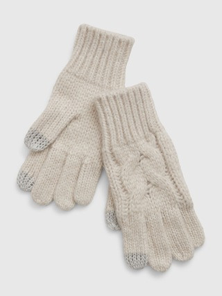 Kids Recycled Cable-Knit Gloves | Gap (US)