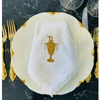 Embroidered Kentucky Derby Napkin/Trophy Napkin/Horse Race Napkins/Horse Napkins/Race Day Dinner Napkins/Linen Napkins/Horse/ | Etsy (US)