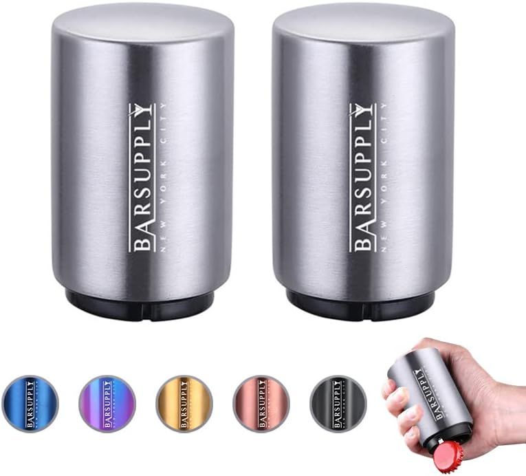 2-Pack Beer Bottle Opener | Push Down and Pop Off Bottle Opener | Automatic Beer Top Popper | Mag... | Amazon (US)