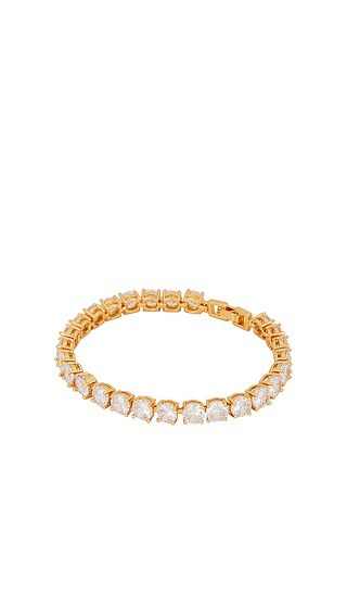 Darcy Tennis Bracelet in Gold | Revolve Clothing (Global)