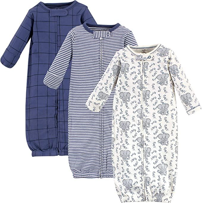 Touched by Nature Baby Organic Cotton Zipper Gowns | Amazon (US)