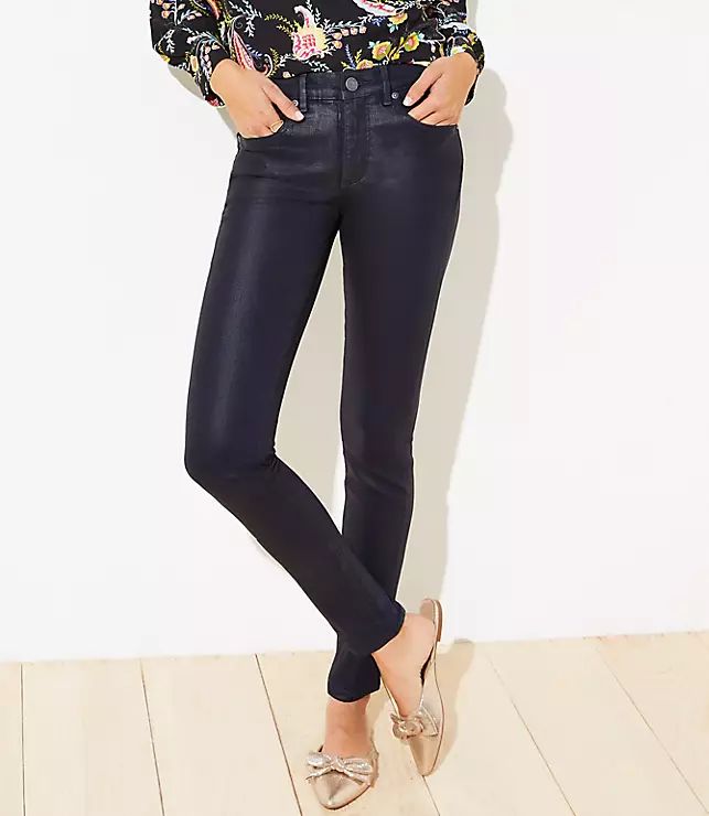 Coated Slim Pocket Skinny Jeans | LOFT | LOFT