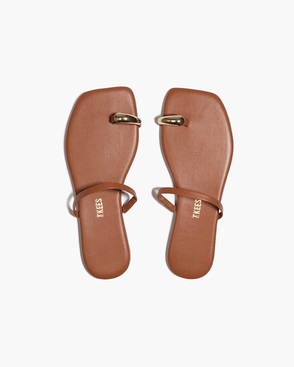 TKEES Colette Leather Sandals in Au Naturale | TKEES