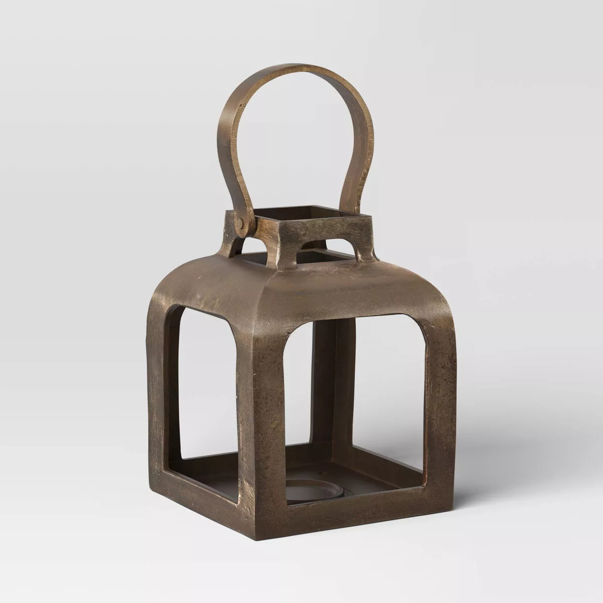 Pillar Cast Aluminum Lantern Candle Holders Gold - Threshold™ | Target