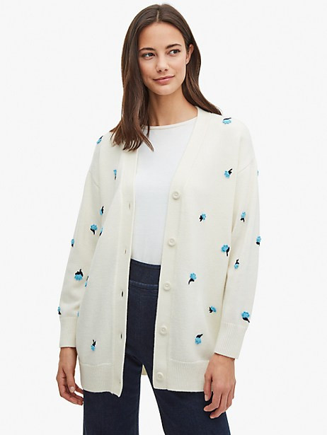 dainty bloom appliqué cardigan | Kate Spade (US)