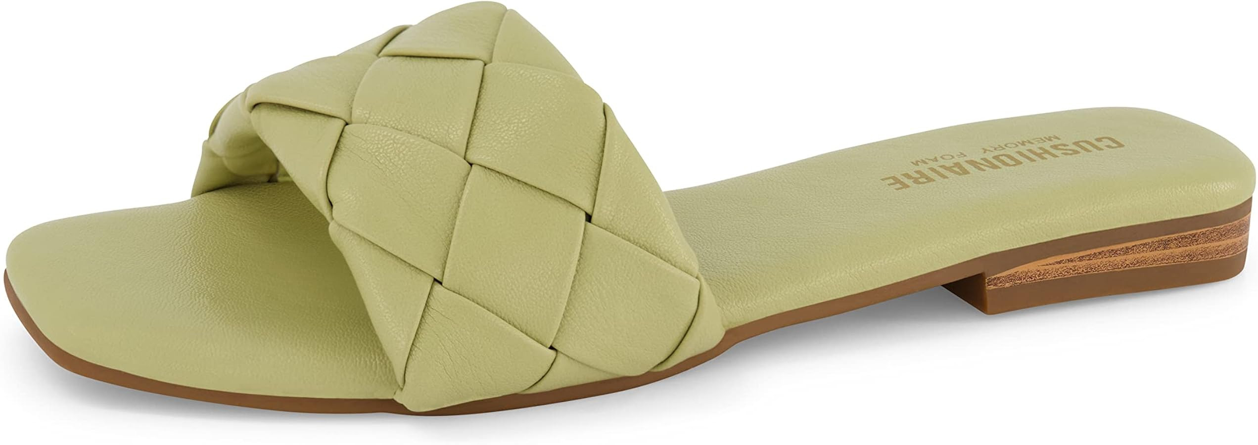 CUSHIONAIRE Women's Franca woven slide sandal +Memory Foam, Wide Widths Available | Amazon (US)