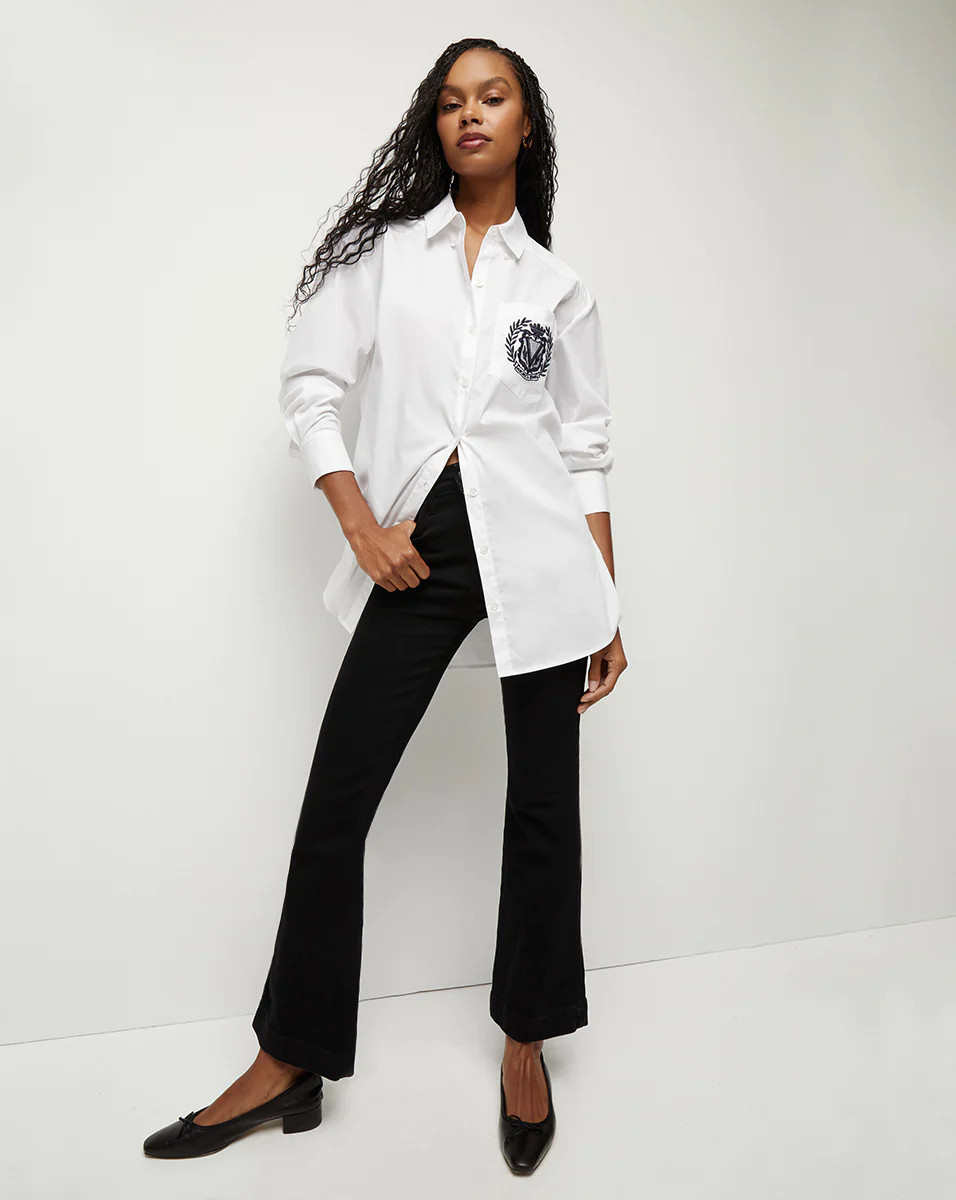 Veronica Beard Carson Kick-Flare Jean Onyx | Veronica Beard