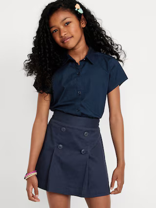 School Uniform Short-Sleeve Shirt for Girls | Old Navy (US)