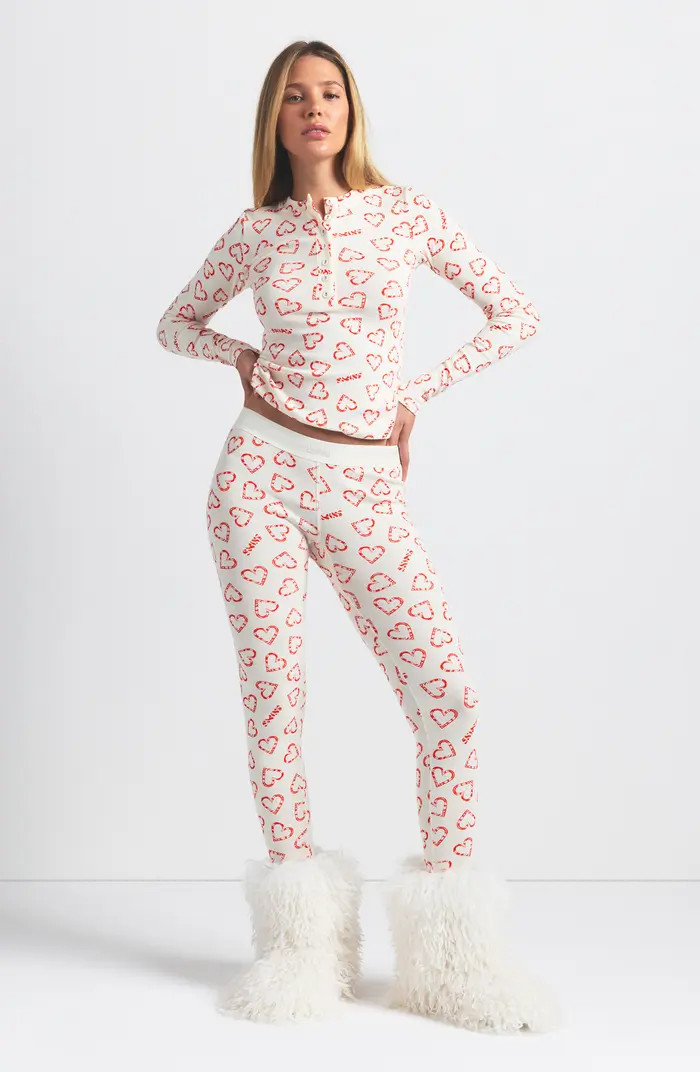 Cotton Rib Henley Pajamas | Nordstrom